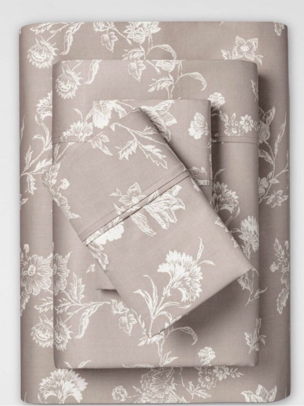 Twin/Twin XL 400 TC Threshold Floral Cotton Sateen Sheet Set Wrinkle Resistant